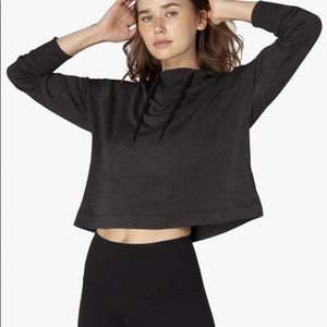 NEW Beyond yoga cropped hoodie charcoal gray (XS)